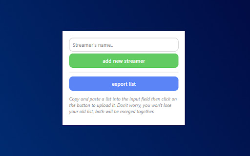Twitch trash streamer remover  from Chrome web store to be run with OffiDocs Chromium online