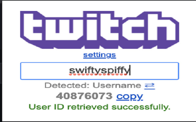Twitch Username and User ID Translator  from Chrome web store to be run with OffiDocs Chromium online
