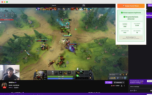 Twitch View Bot Checker  from Chrome web store to be run with OffiDocs Chromium online