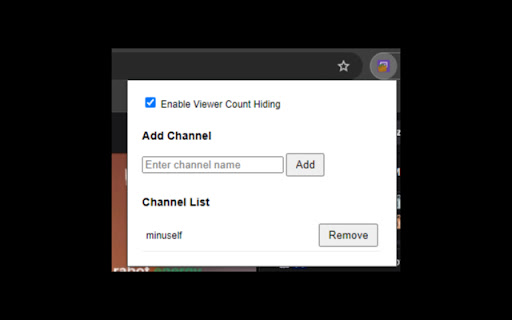 Twitch Viewer Count Hider  from Chrome web store to be run with OffiDocs Chromium online