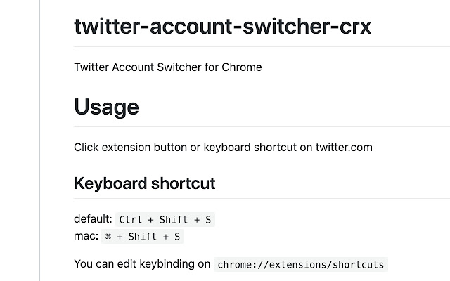 Twitter Account Switcher  from Chrome web store to be run with OffiDocs Chromium online