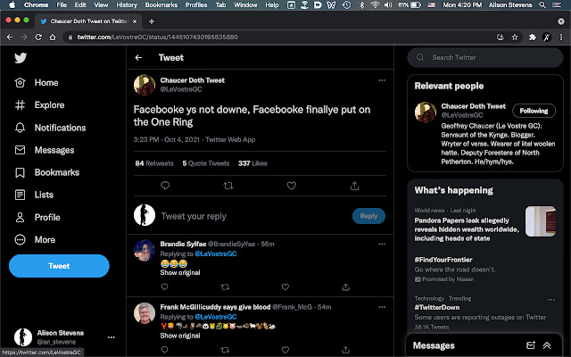 Twitter Animals  from Chrome web store to be run with OffiDocs Chromium online