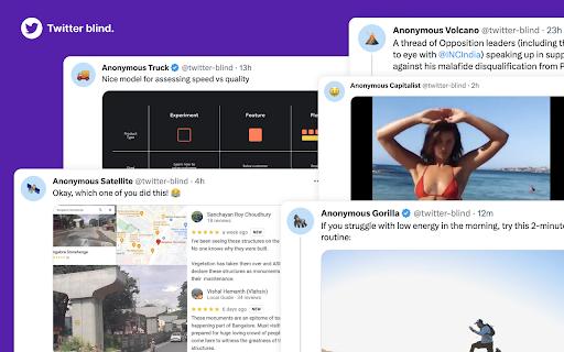 Twitter blind  from Chrome web store to be run with OffiDocs Chromium online