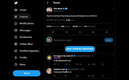 Twitter Blue Banisher from Chrome web store to be run with OffiDocs Chromium online Twitter Blue Banisher from Chrome web store to be run with OffiDocs Chromium online
