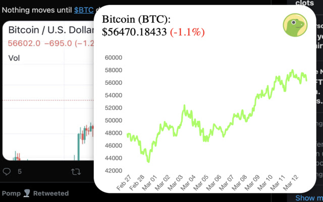 Twitter Crypto Prices  from Chrome web store to be run with OffiDocs Chromium online