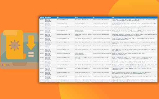 Twitter Email Scraper  from Chrome web store to be run with OffiDocs Chromium online