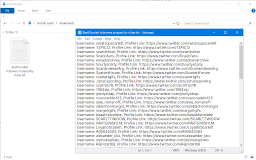 Twitter Follower Scraper (by v User)  from Chrome web store to be run with OffiDocs Chromium online