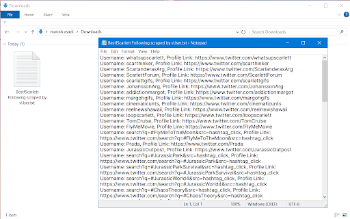Twitter Following Scraper (by v User)  from Chrome web store to be run with OffiDocs Chromium online