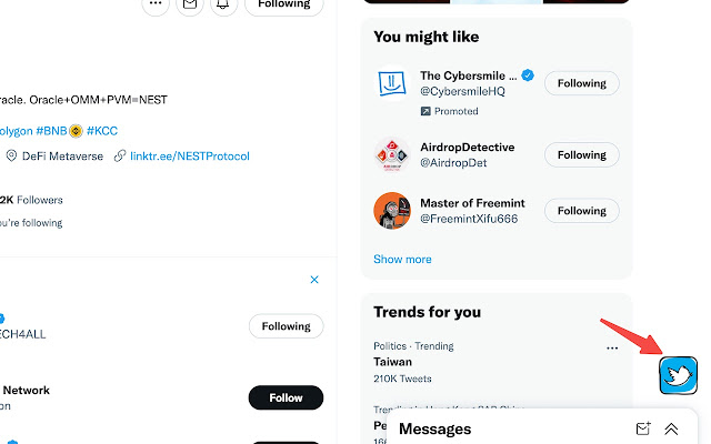 Twitter Follow Tools (Alpha)  from Chrome web store to be run with OffiDocs Chromium online