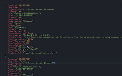 Twitter List Search Extractor  from Chrome web store to be run with OffiDocs Chromium online