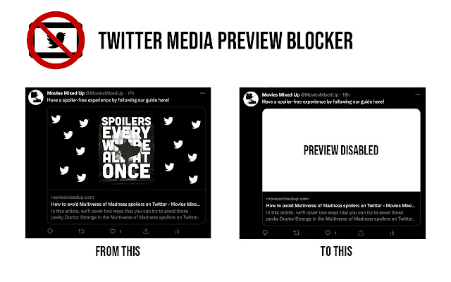 Twitter Media Preview Blocker  from Chrome web store to be run with OffiDocs Chromium online