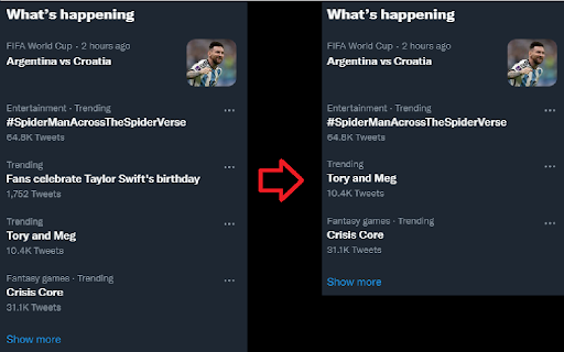 Twitter No Birthday  from Chrome web store to be run with OffiDocs Chromium online