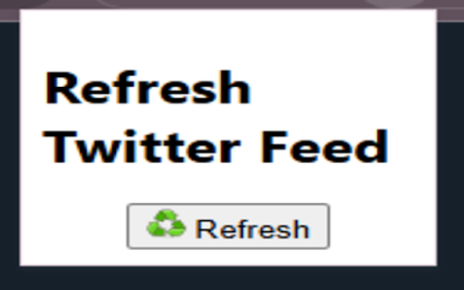 Twitter Refresh Button  from Chrome web store to be run with OffiDocs Chromium online
