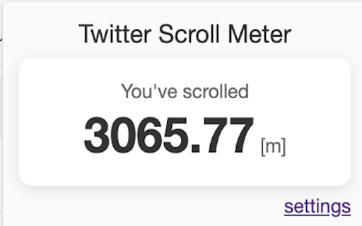 Twitter Scroll Meter  from Chrome web store to be run with OffiDocs Chromium online