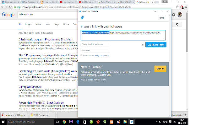 Twitter Share  from Chrome web store to be run with OffiDocs Chromium online