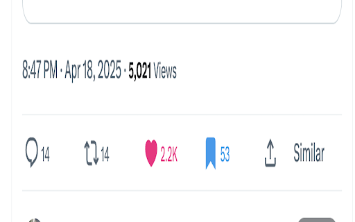Twitter Similar Button  from Chrome web store to be run with OffiDocs Chromium online