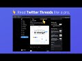 Twitter thread reader  from Chrome web store to be run with OffiDocs Chromium online