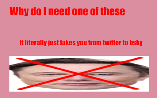 Twitter to BSky Redirect  from Chrome web store to be run with OffiDocs Chromium online