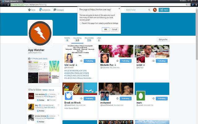 Twitter Unfollow Unfollowers  from Chrome web store to be run with OffiDocs Chromium online