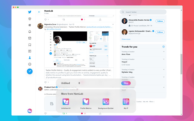 Twitter Unlike All  from Chrome web store to be run with OffiDocs Chromium online