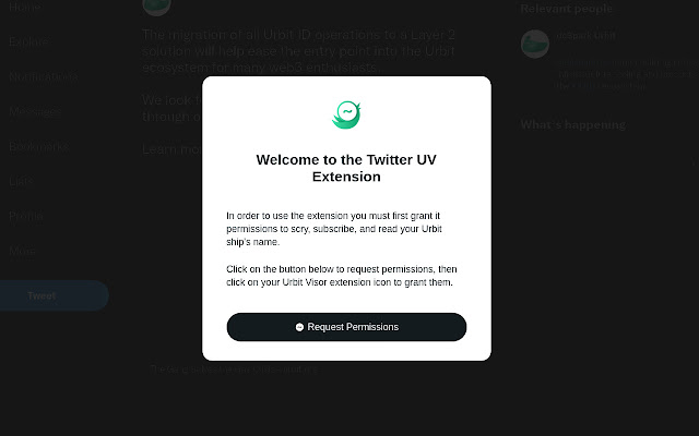 Twitter UV  from Chrome web store to be run with OffiDocs Chromium online