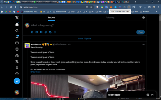 Twitter Wide View  from Chrome web store to be run with OffiDocs Chromium online