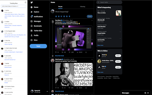 Twitter with Google Trends  from Chrome web store to be run with OffiDocs Chromium online