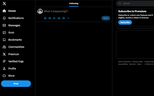 Twitter/X Feed Blocker  from Chrome web store to be run with OffiDocs Chromium online