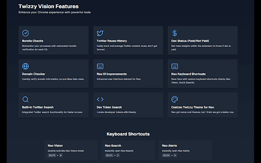 Twizzy  from Chrome web store to be run with OffiDocs Chromium online
