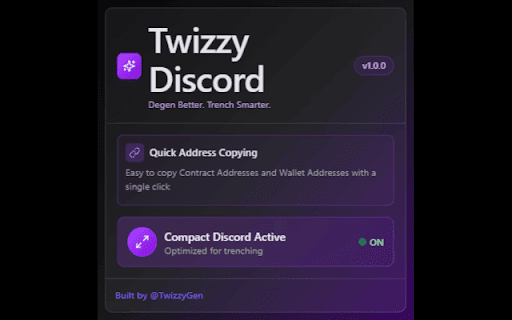 Twizzy Discord  from Chrome web store to be run with OffiDocs Chromium online