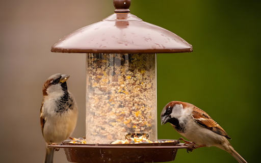 Two birds and a food trough  from Chrome web store to be run with OffiDocs Chromium online