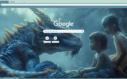 two children looking into the dragons eyes  from Chrome web store to be run with OffiDocs Chromium online