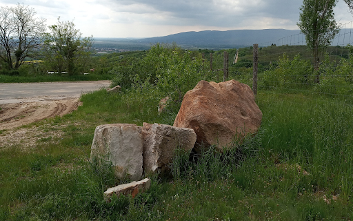 Two large rocks on the side of the road  from Chrome web store to be run with OffiDocs Chromium online