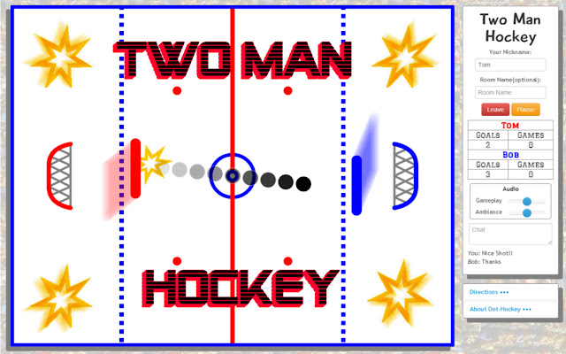 Two Man Hockey da Chrome Web Store será executado com o OffiDocs Chromium online