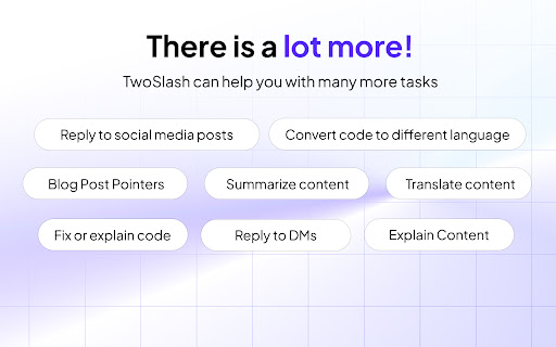 TwoSlash: An OpenAI ChatGPT Chrome Extension  from Chrome web store to be run with OffiDocs Chromium online