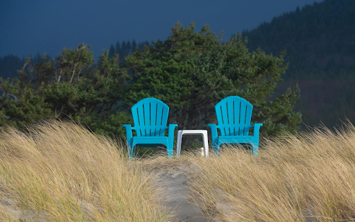Two Wooden Chairs on the Grassland  from Chrome web store to be run with OffiDocs Chromium online