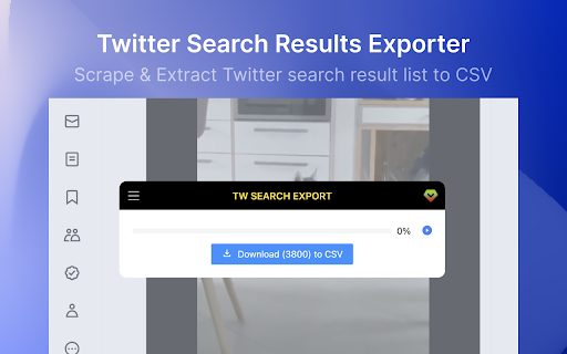 TwSearch X/Twitter Search Result Export  from Chrome web store to be run with OffiDocs Chromium online