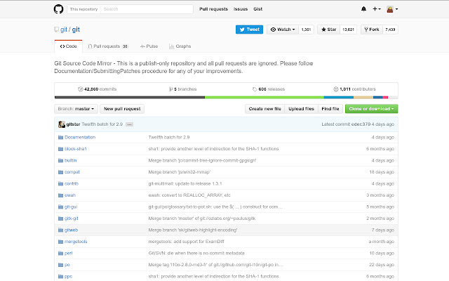 twtGit  from Chrome web store to be run with OffiDocs Chromium online