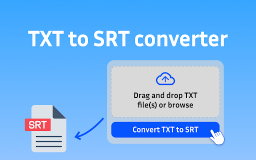 TXT to SRT  from Chrome web store to be run with OffiDocs Chromium online