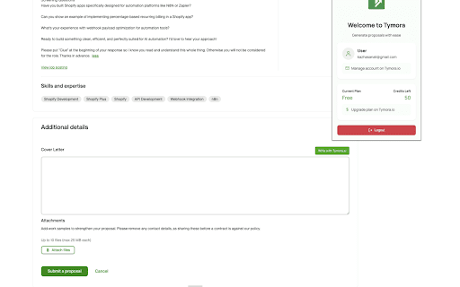 Tymora  from Chrome web store to be run with OffiDocs Chromium online