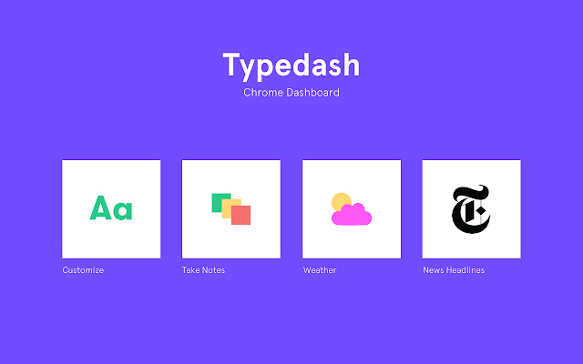 Typedash  from Chrome web store to be run with OffiDocs Chromium online