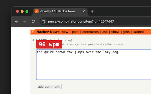 TypeTrack  from Chrome web store to be run with OffiDocs Chromium online