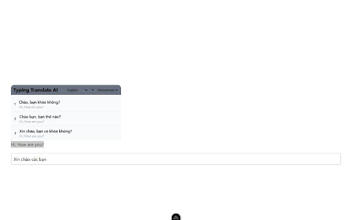 Typing Translate AI  from Chrome web store to be run with OffiDocs Chromium online