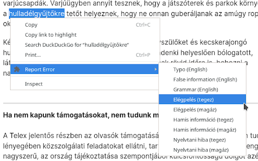 Typo Reporter  from Chrome web store to be run with OffiDocs Chromium online