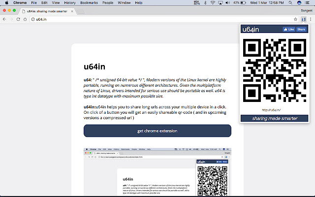 u64in  from Chrome web store to be run with OffiDocs Chromium online