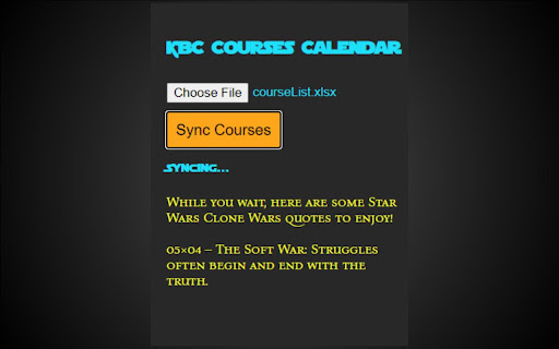 UBC Courses Calendar  from Chrome web store to be run with OffiDocs Chromium online