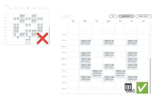 UBC Workday Calendar by Term  from Chrome web store to be run with OffiDocs Chromium online