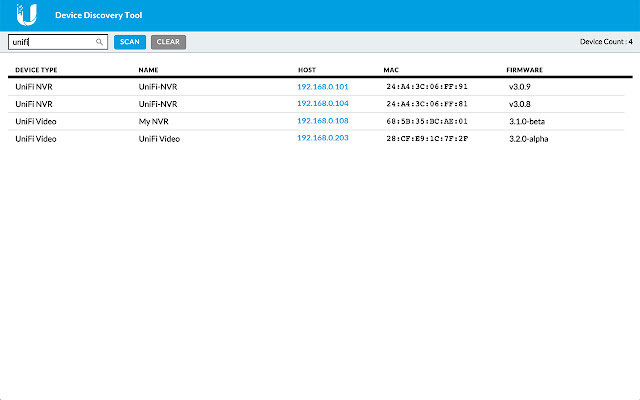 Ubiquiti Device Discovery Tool  from Chrome web store to be run with OffiDocs Chromium online