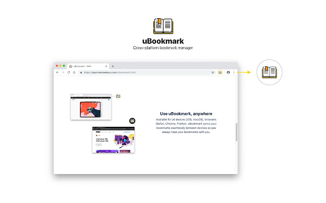 uBookmark  from Chrome web store to be run with OffiDocs Chromium online