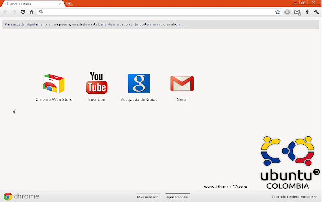 Ubuntu Colombia Theme for Chrome  from Chrome web store to be run with OffiDocs Chromium online